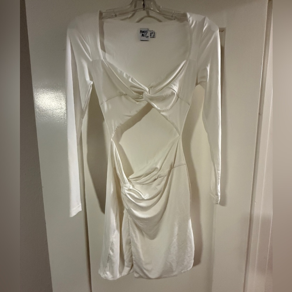 Princess Polly - Elegant cut out White mini Dress - Size 2